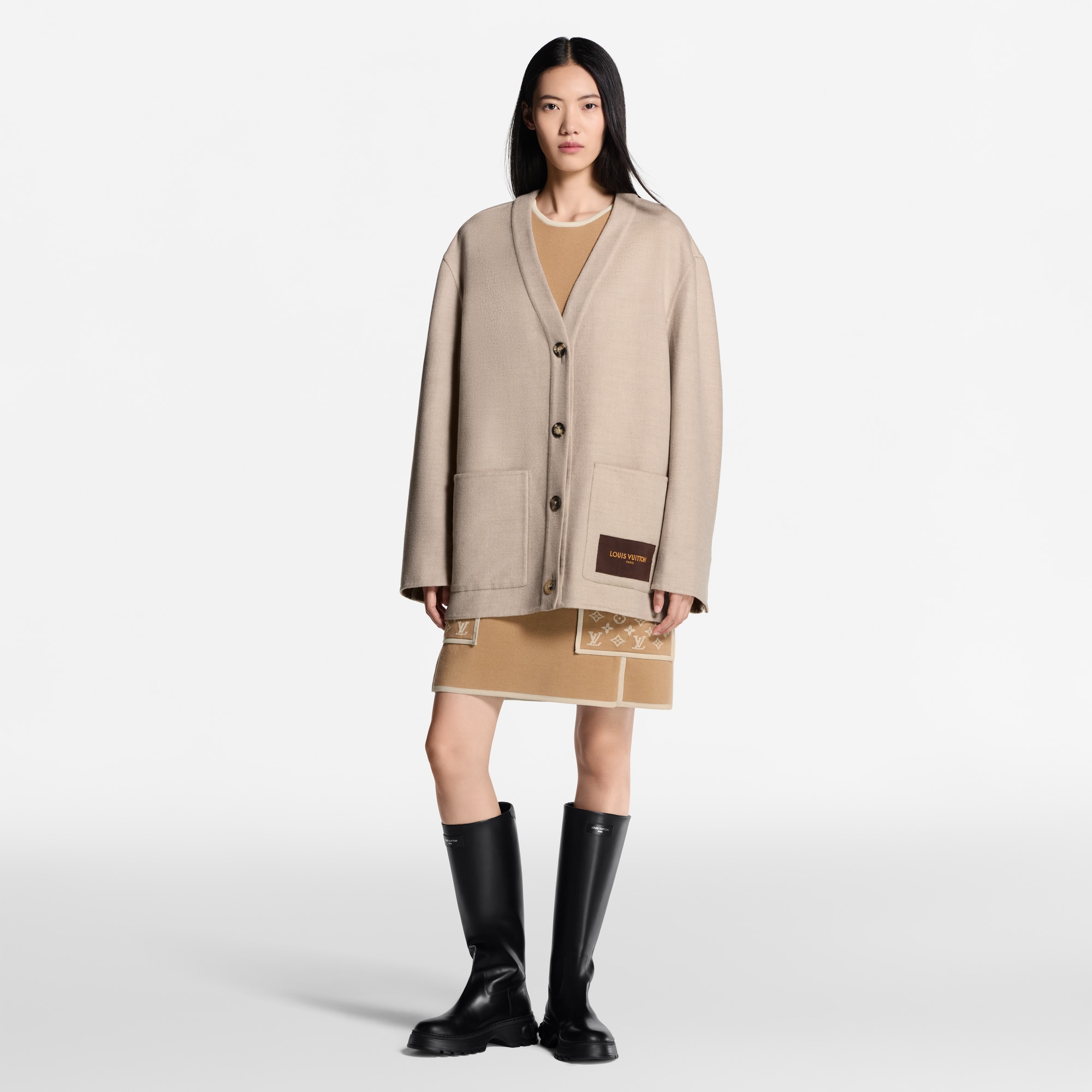 LOUIS VUITTON アイボリー カーディガン Textured Plaid Cardigan - Men - Ready-to-Wear | LOUIS VUITTON ®